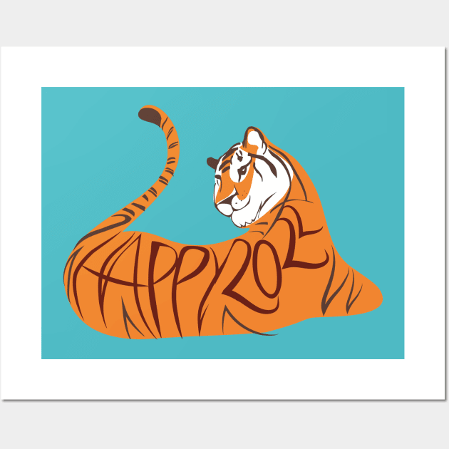 Year of the Tiger 2022 Wall Art by belettelepink